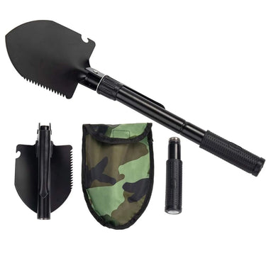 Tactical Folding Shovel – Military Entrenching Tool with Pouch